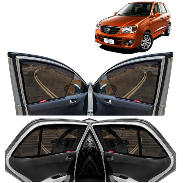 Alto K10 Half Cut Magnetic Car Sun Shade 4 Pcs for 2010 to 2014 Motorhunk
