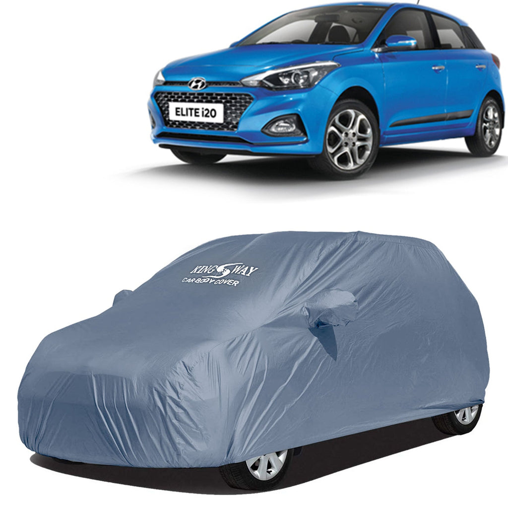 KINGSWAY® Elite I20 Car Body Cover Dustproof with Mirror Pockets for (Year 2018 to 2020), Compatible with Hyundai Elite I20 Car Cover, Comes with Bird