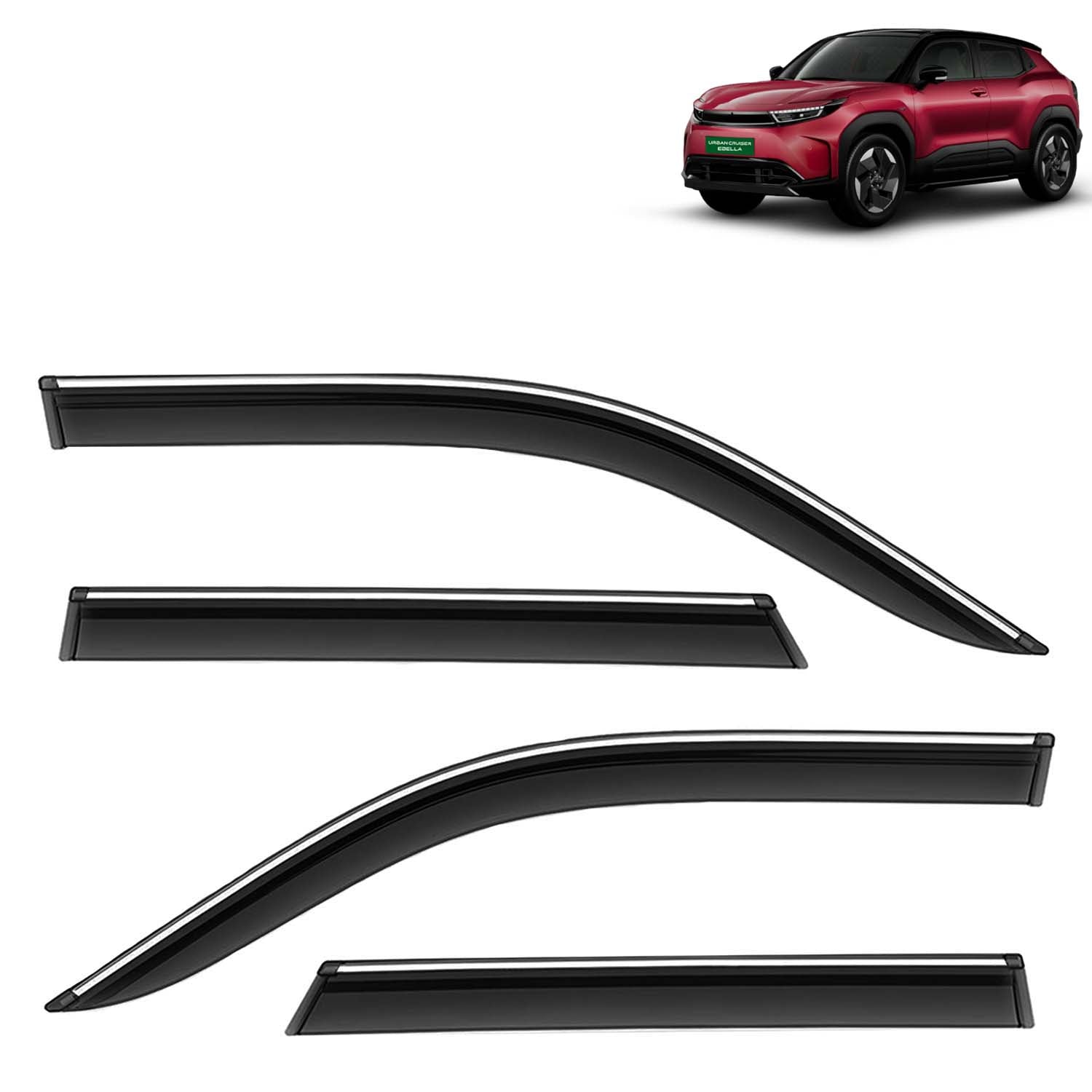Buy 4 Pcs Rain Guard Door Visor for XEV 9E 2025 Onwards | Motorhunk
