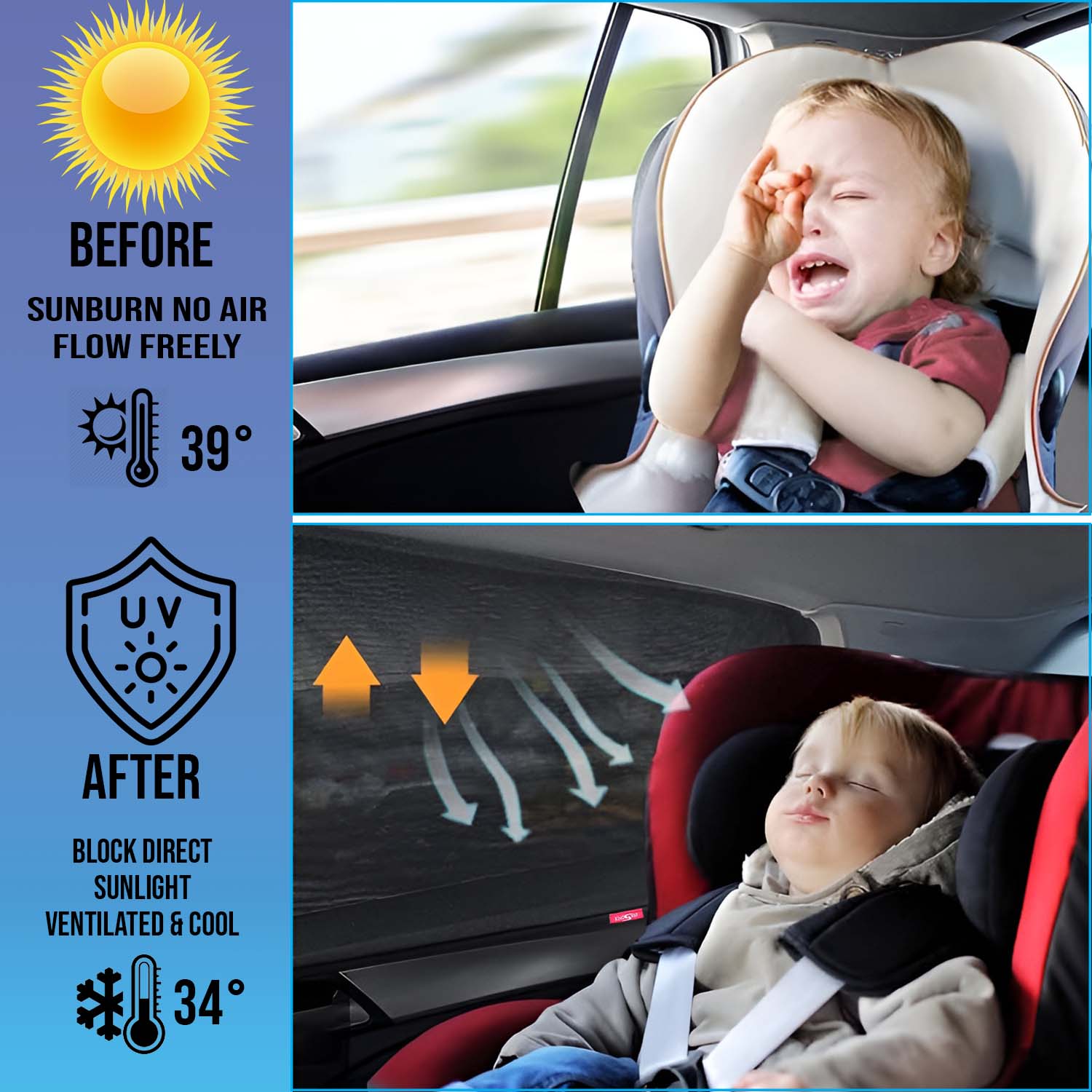 XL6 Car Sun Shade Z-Black Non Magnetic 6 Pcs for 2019 to 2022