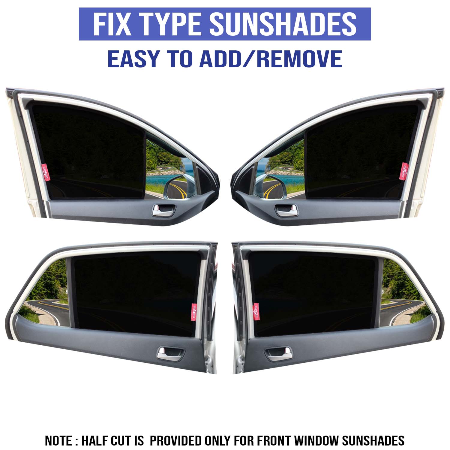XL6 Car Sun Shade Z-Black Non Magnetic 6 Pcs for 2019 to 2022