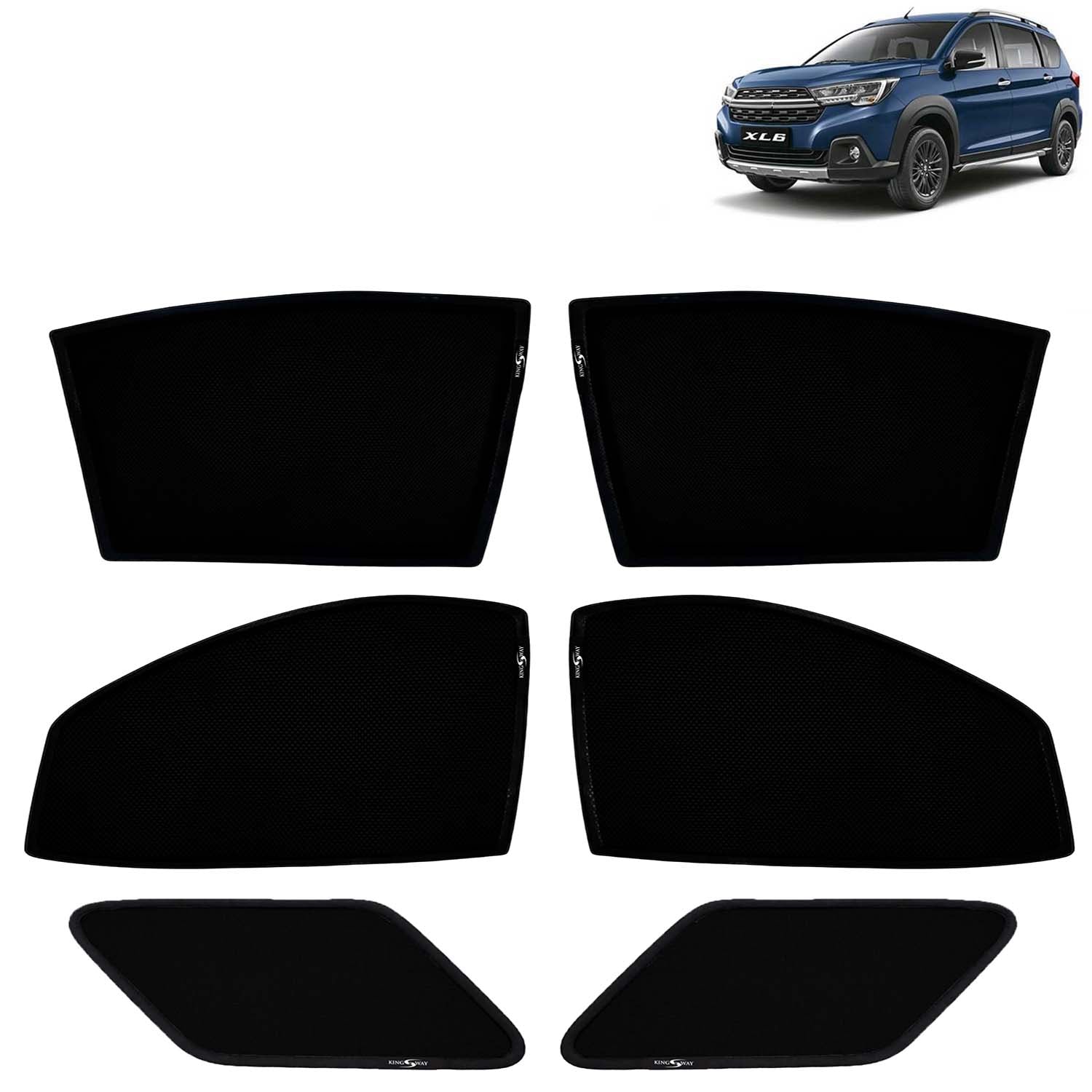sshu KINGSWAY Car Sun Shade Fix Type for XL6 (2022 Onwards) | 6 Pcs