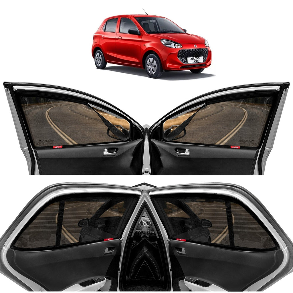 Alto K10 Zipper Magnetic Car Sun Shade 4 Pcs for 2022 to 2023 Motorhunk