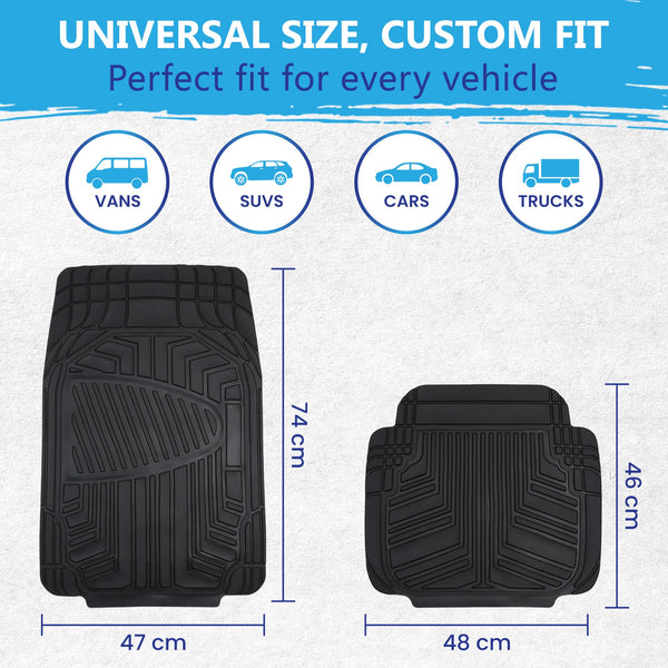 Buy Buy All Weather PVC Car Mats, 100% Waterproof, Black | Motorhunk