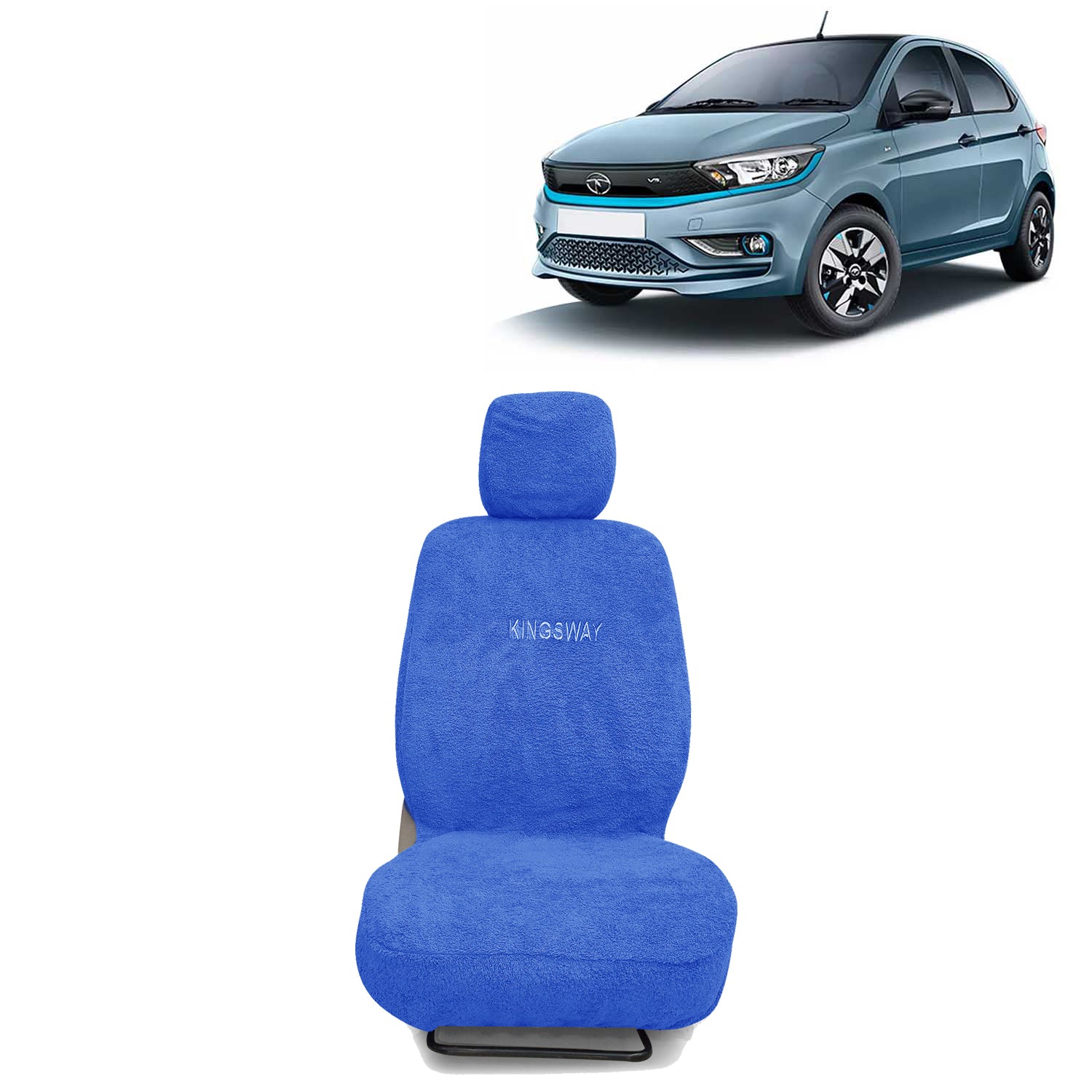 Buy Blue Color Car Seat Cover for Tiago EV 2023 Onwards All Model
