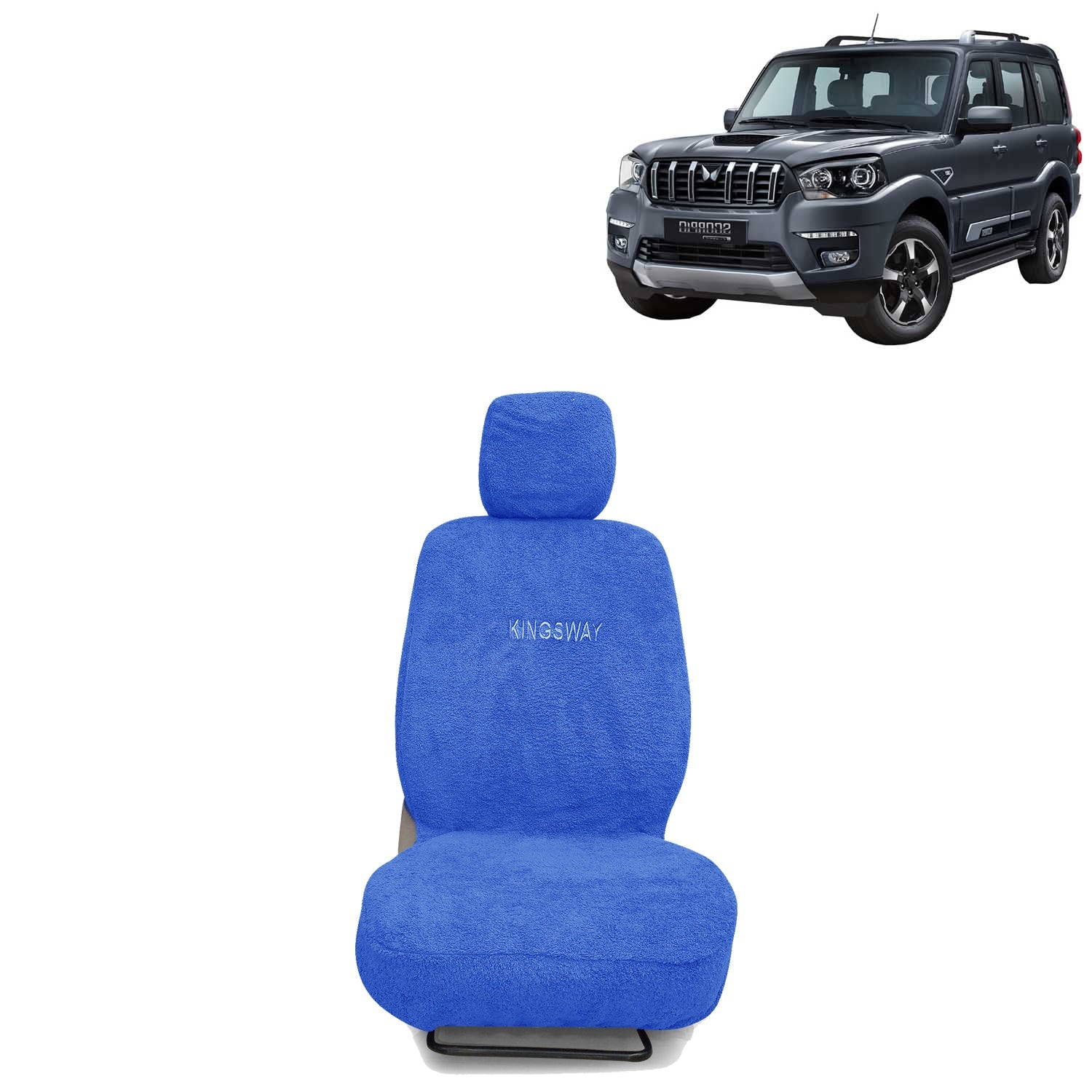Buy Blue Color Car Seat Cover for Scorpio Classic 2022 Onwards