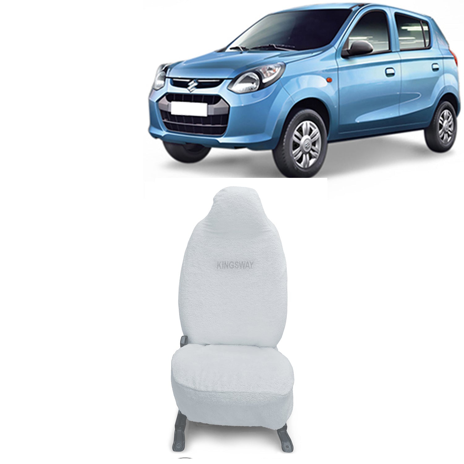 Buy White Color Car Seat Cover for Alto 800 2012 to 2022 All Model