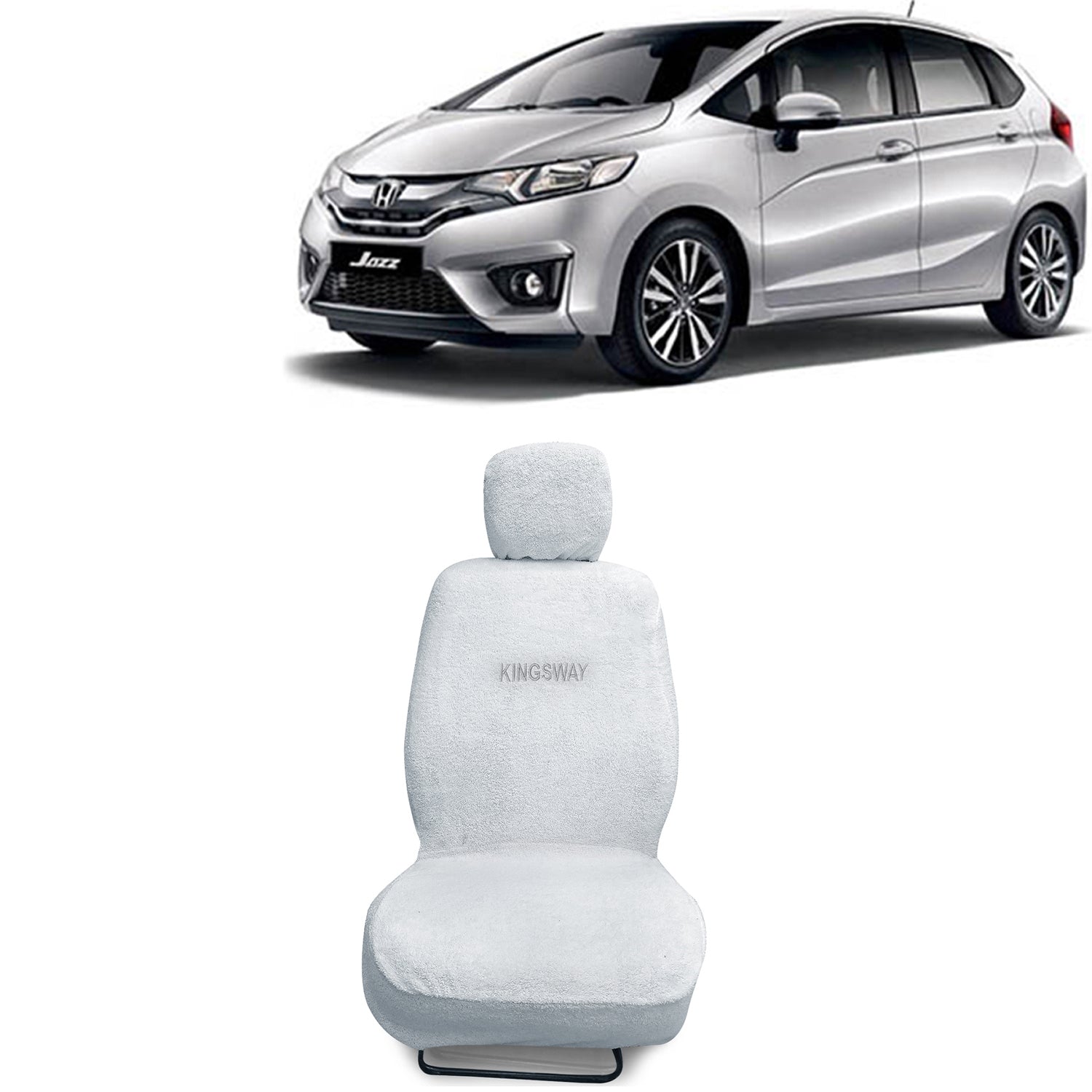 Buy White Color Car Seat Cover for Jazz 2014 to 2018 All Model