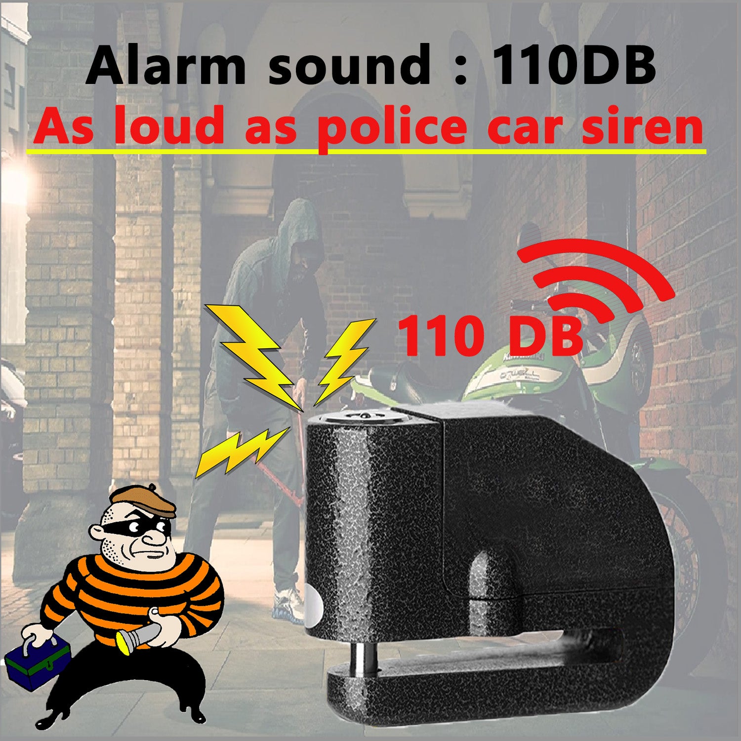 Security Scooter Motorcycle Cycle Bike Brake Disc Safety Lock Alarm Anti-theft e Security Scooter Motorcycle Cycle Bike Brake Disc Safety Lock Alarm Anti-theft e